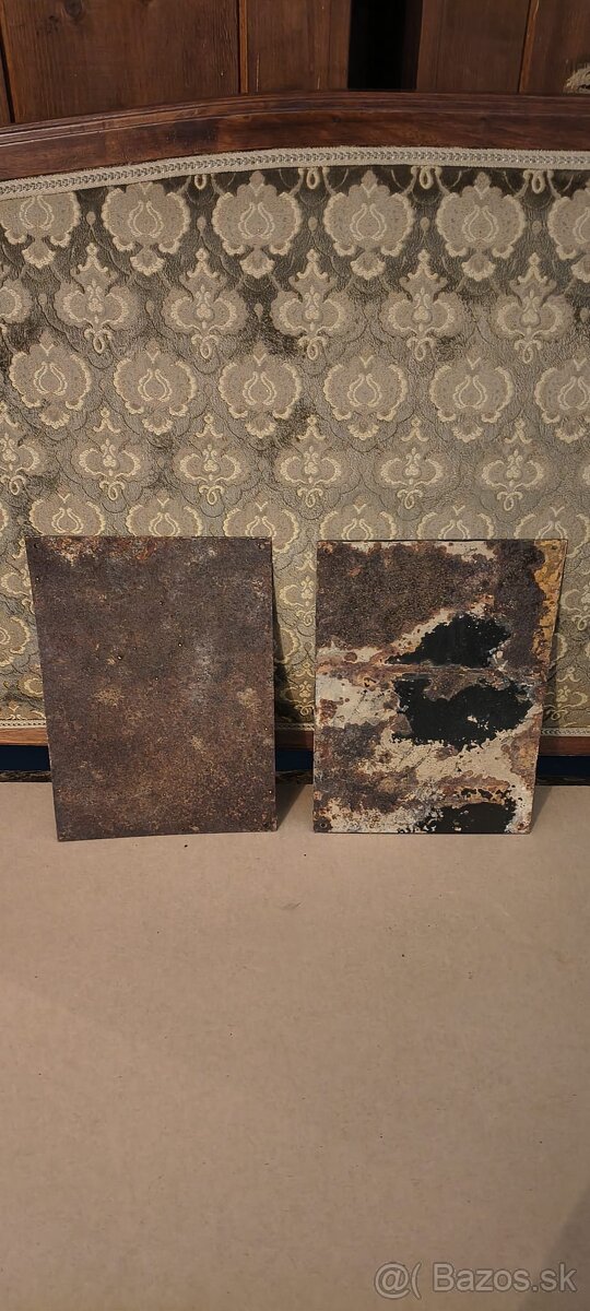 Vintage plechové písmená B a A - 2