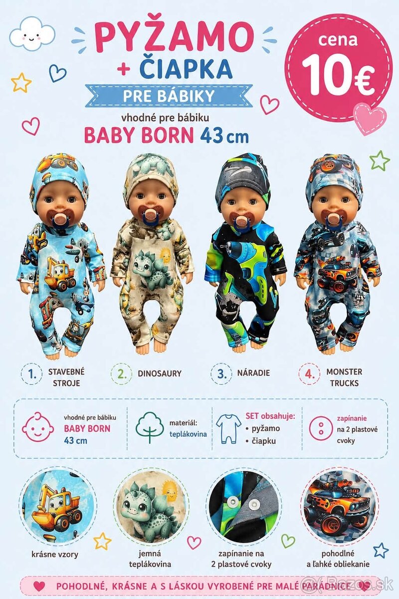 oblečenie pre baby born 43 cm - chlapček - 2