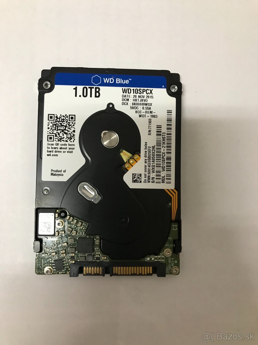 Hdd disk WD-Blue 1TB sata 2,5" slim-7mm. - 2