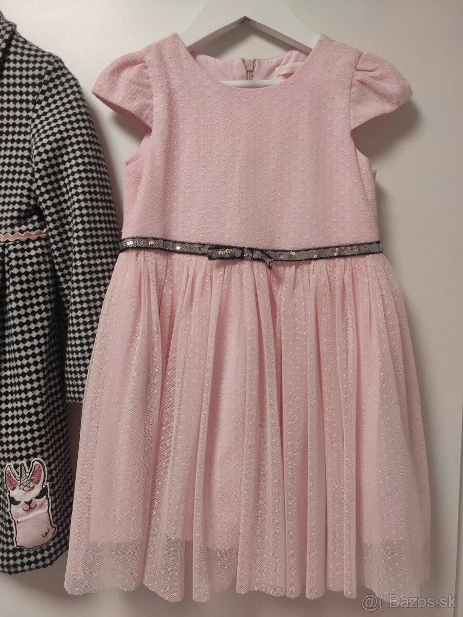 Slavnostný komplet - Šaty + kabátik + kabelka., veľ 104/110 - 2