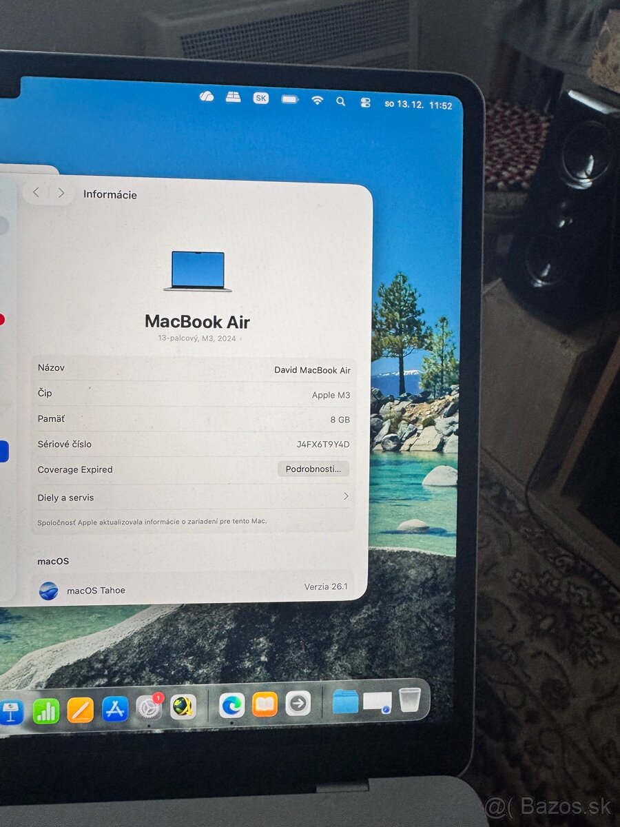 Predám MacBook Air M3 v Záruke do 2028 - 2