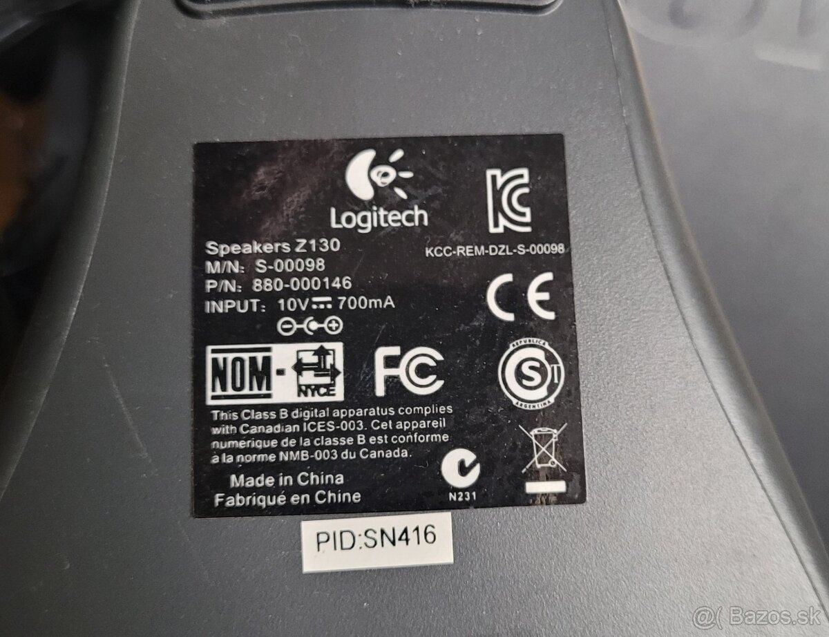 Predám reproduktory LOGITECH T130 - 100% stav - 2