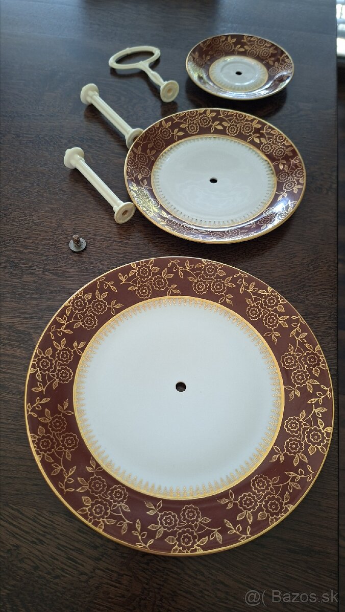 3-poschodový porcelánový etážer - 2