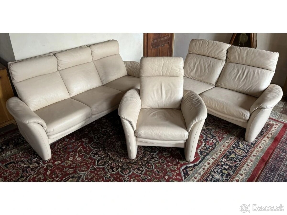 Luxusní kožená sedací souprava 3+2+1, 2883 - 2