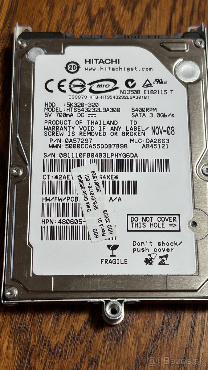 Predám starší HDD pre NB HP - 2