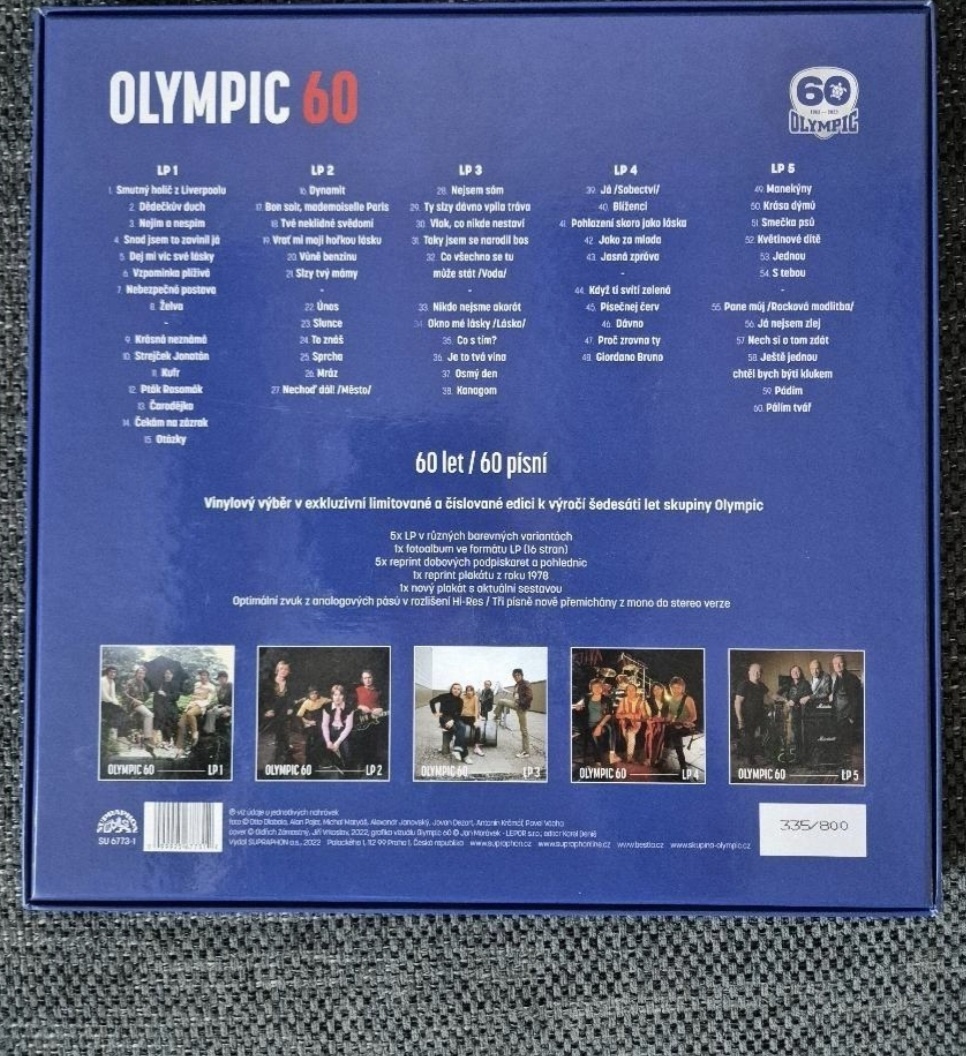 Jedinečný LP Box set Olympic - 60 - s podpismi - 2