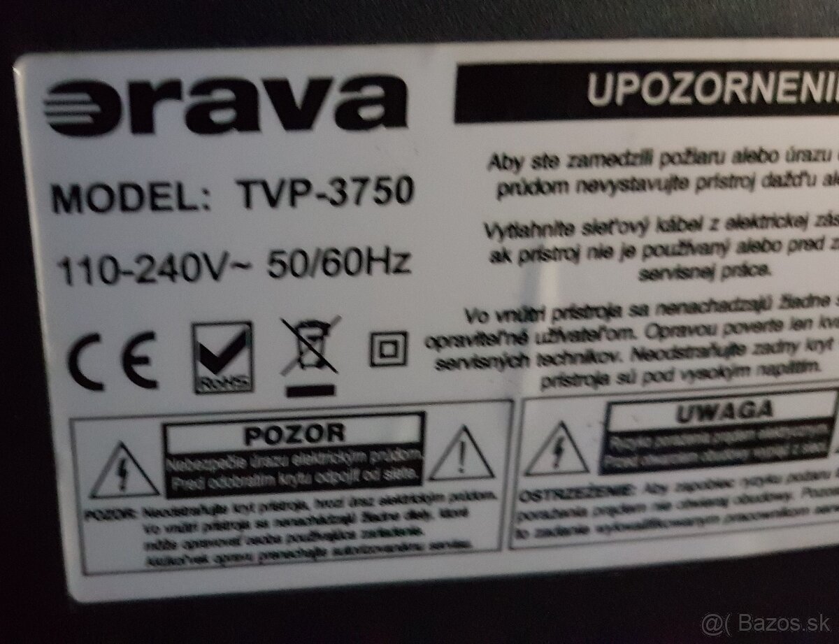 Televízor ORAVA TVP-3750 - 2