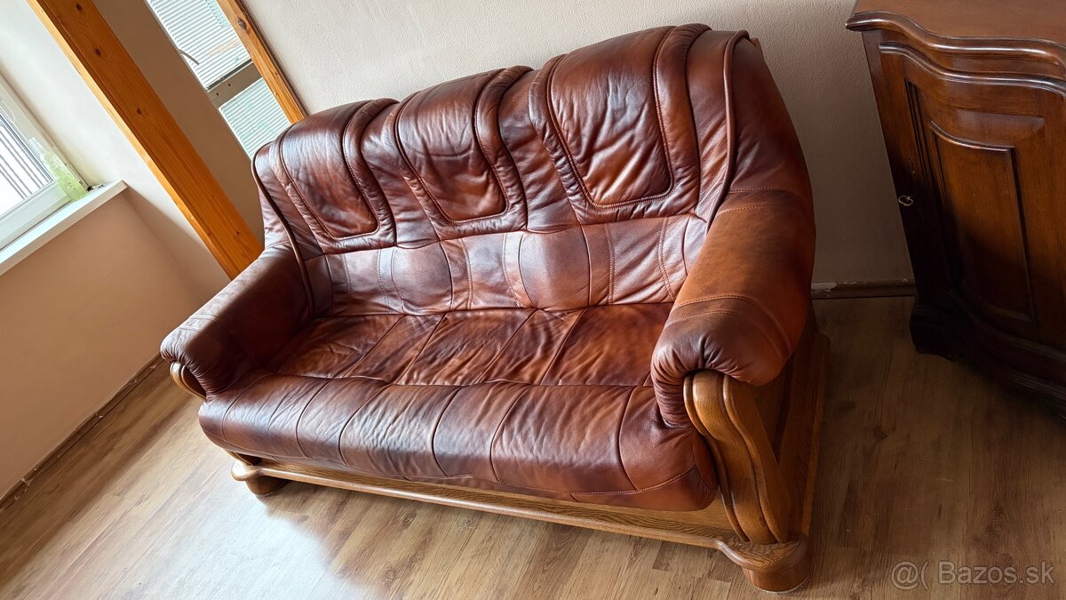 Koženna sedačka a 2 kreslá - 2