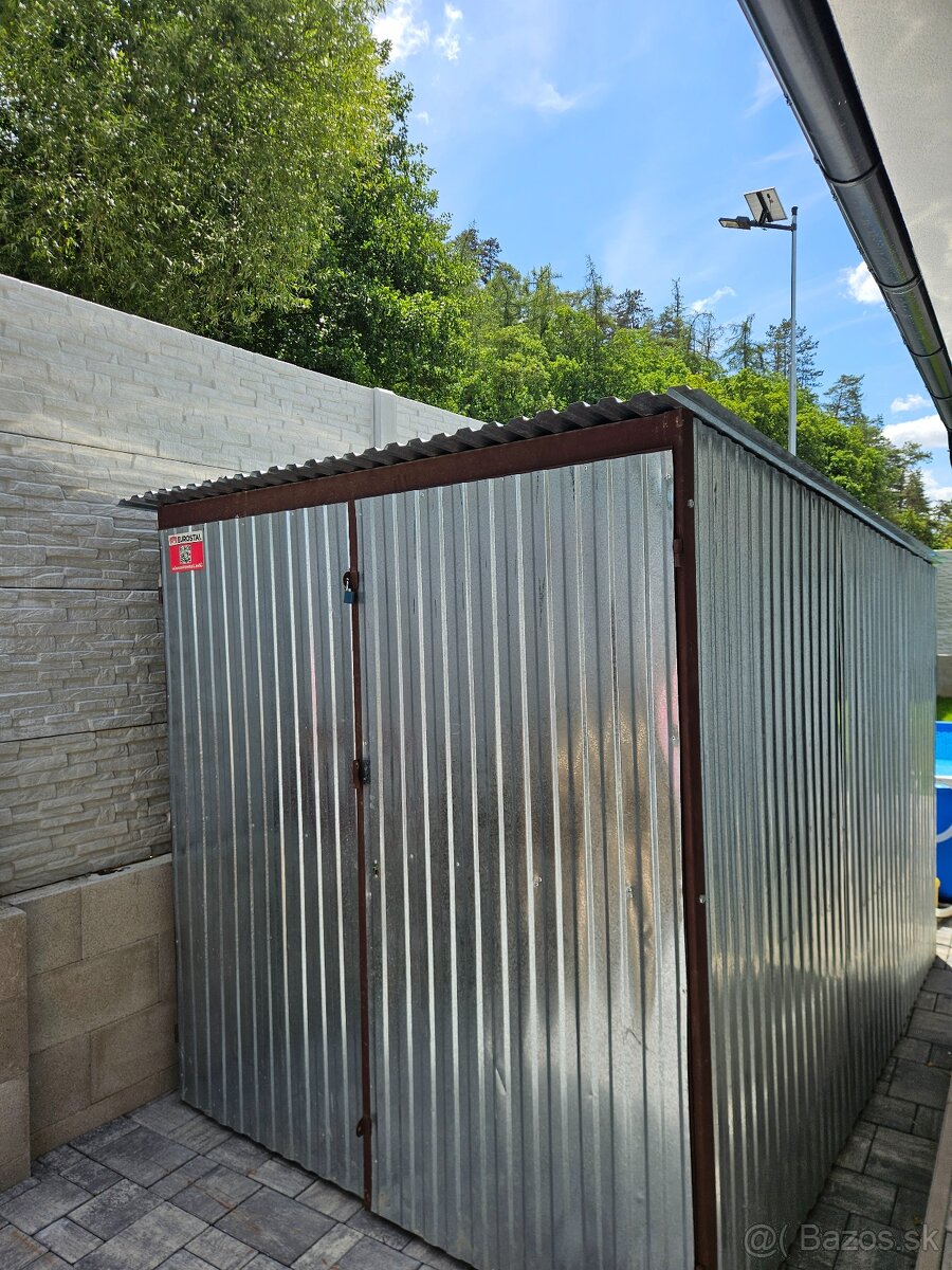 Plechova garaž 2×3 m - 2