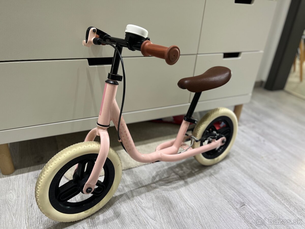 BTWIN Detské odrážadlo RunRide 500 10" ružovo-béžové - 2