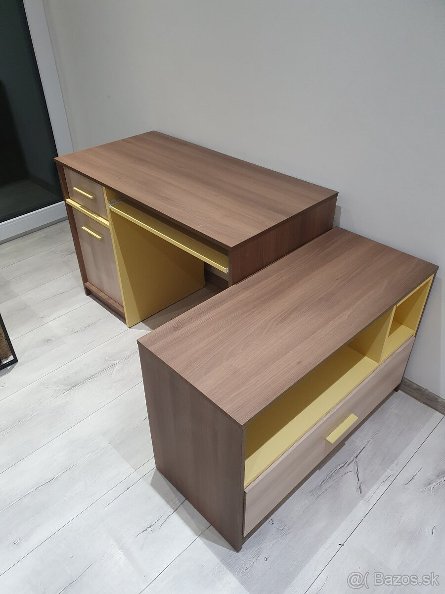 Herný/počítačový PC / písací stôl, zostava - 2