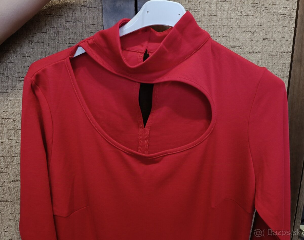 Nové červené dlhé šaty - 2