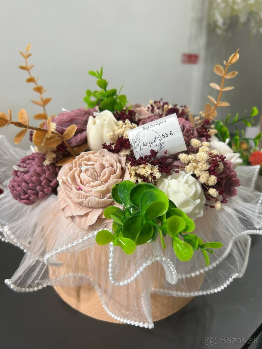 Sviečky a sviečkove kytice, darčekové balenia - 2