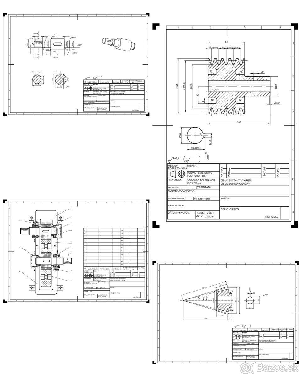 Tvorba 2d prác, vykresových dokumentácii - 2