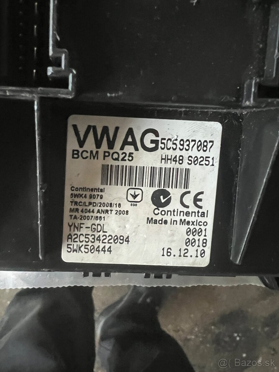 Riadiaca jednotka komfortu VW 5C5937087 - 2