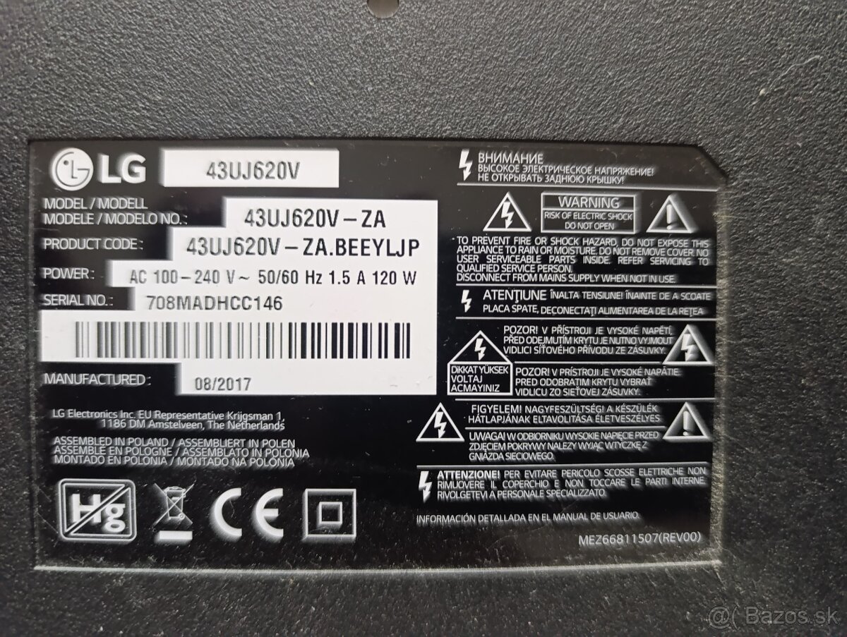 LG SMART televízor 43 col - 2