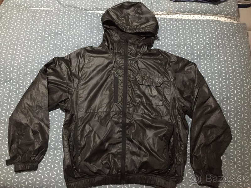 Tenká letná vetrovka - maskáčovo - čierno-sivá, veľkosť XL - 2