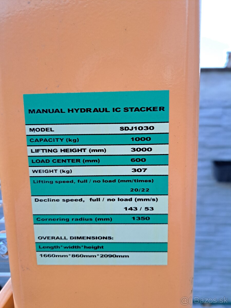 paletovy vozik SDJ1030 - 2