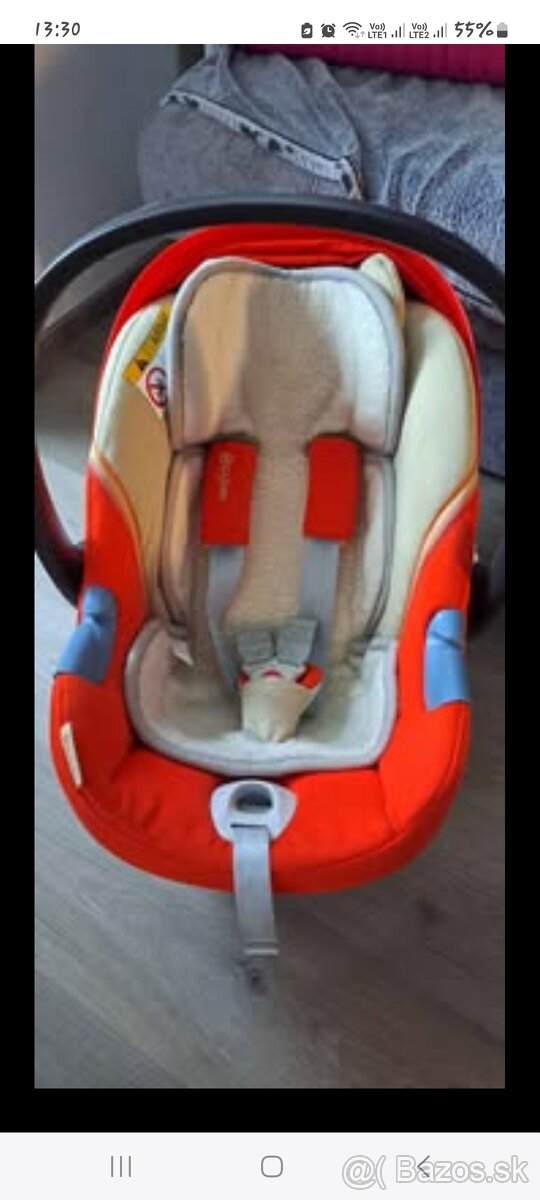 CYBEX ATON M I-SIZE 2021 AUTUMN GOLD s vložkou od Vlnienky. - 2