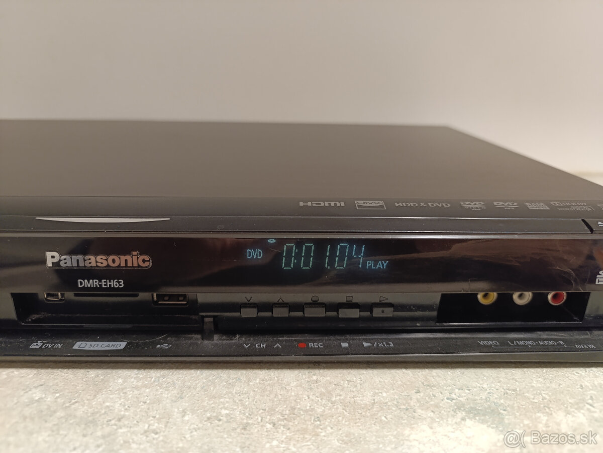 DVD rekordér PANASONIC DMR-EH63 - 250 GB HDD - HDMI- DV IN - 2