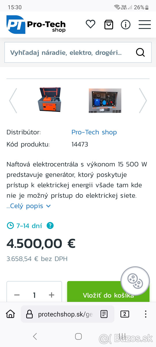 Predám 15kw diesel - 2