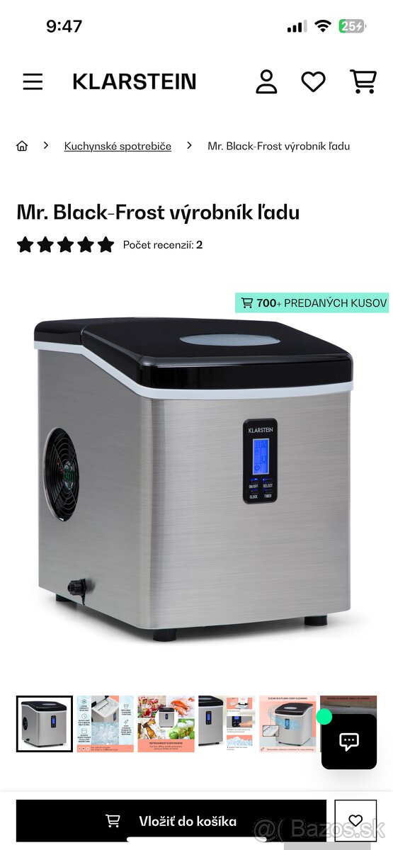 Vyrobnik ladu Klarstein Mr. Black - 2