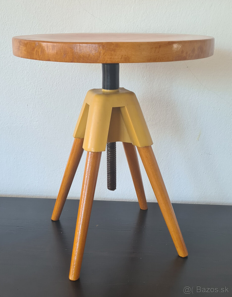 Retro buková stolička ku klavíru - 2