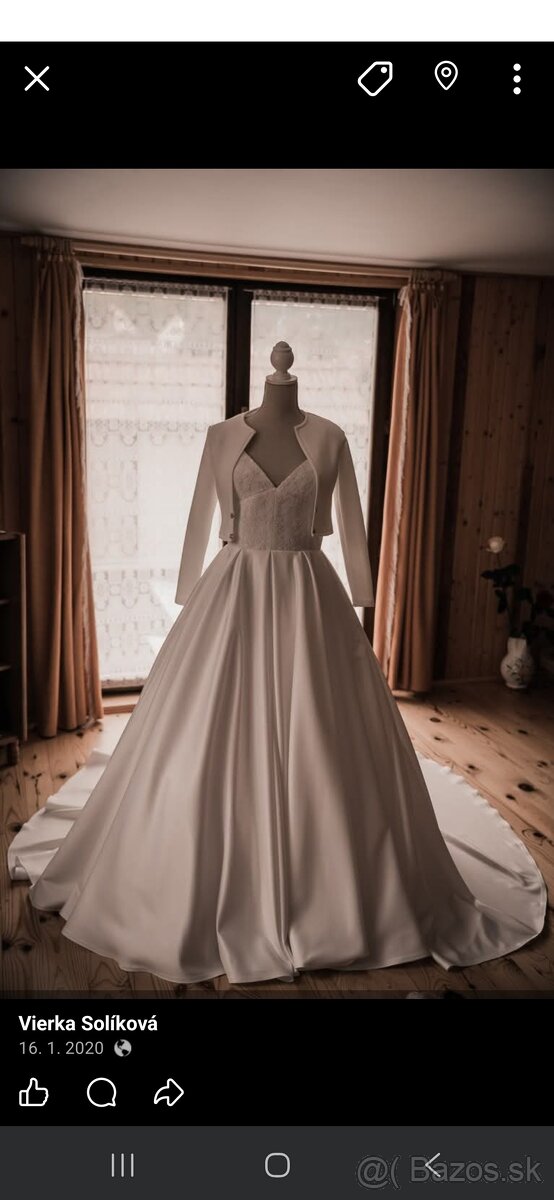 Svadobne saty velkost 34-36 - 2