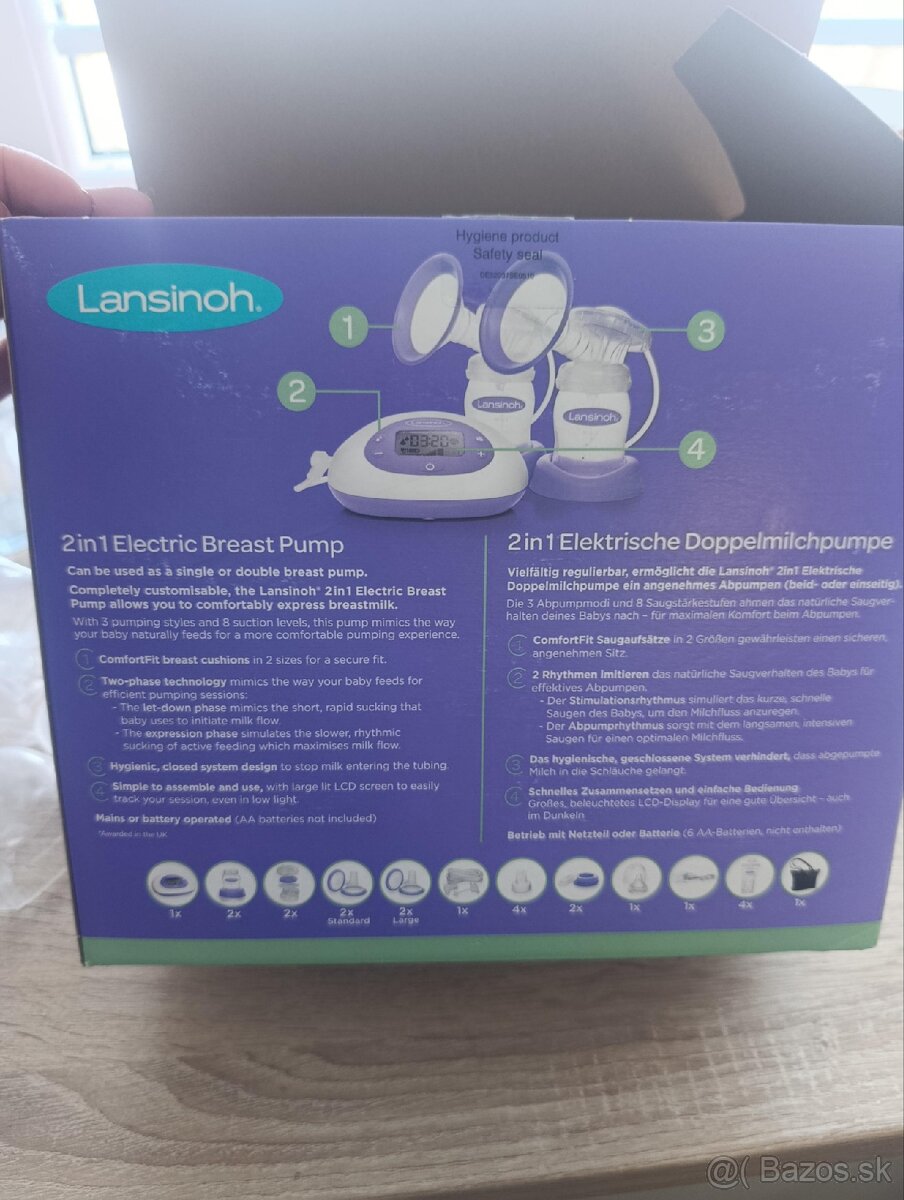 Lansinoh odsávačka mlieka 2v1 - 2