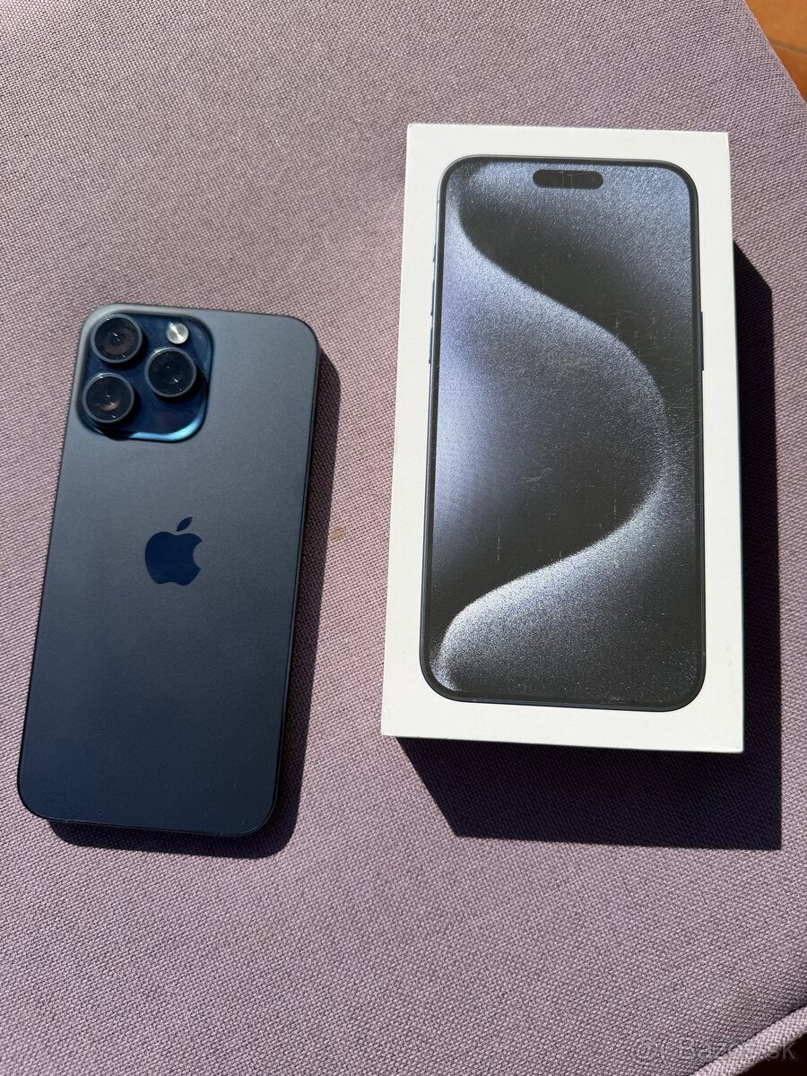 Predám iPhone 15 Pro Max 512 GB – Modrý Titanium - 2