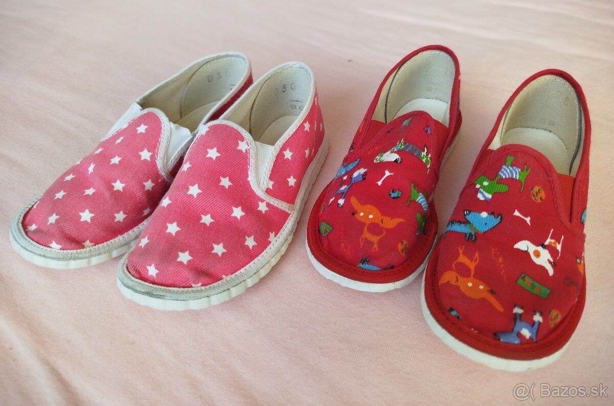 Detské pevné papuče 2ks výhodne - 2