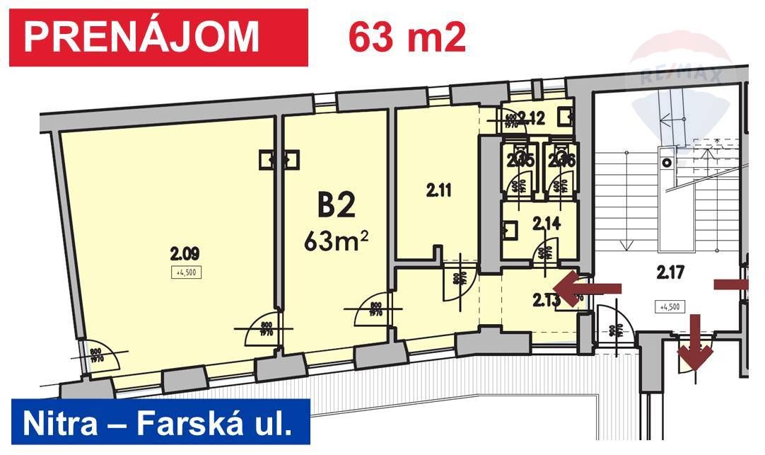 Prenájom 63 m2 komerčného priestoru “ambulancia“, ul. Farská - 2
