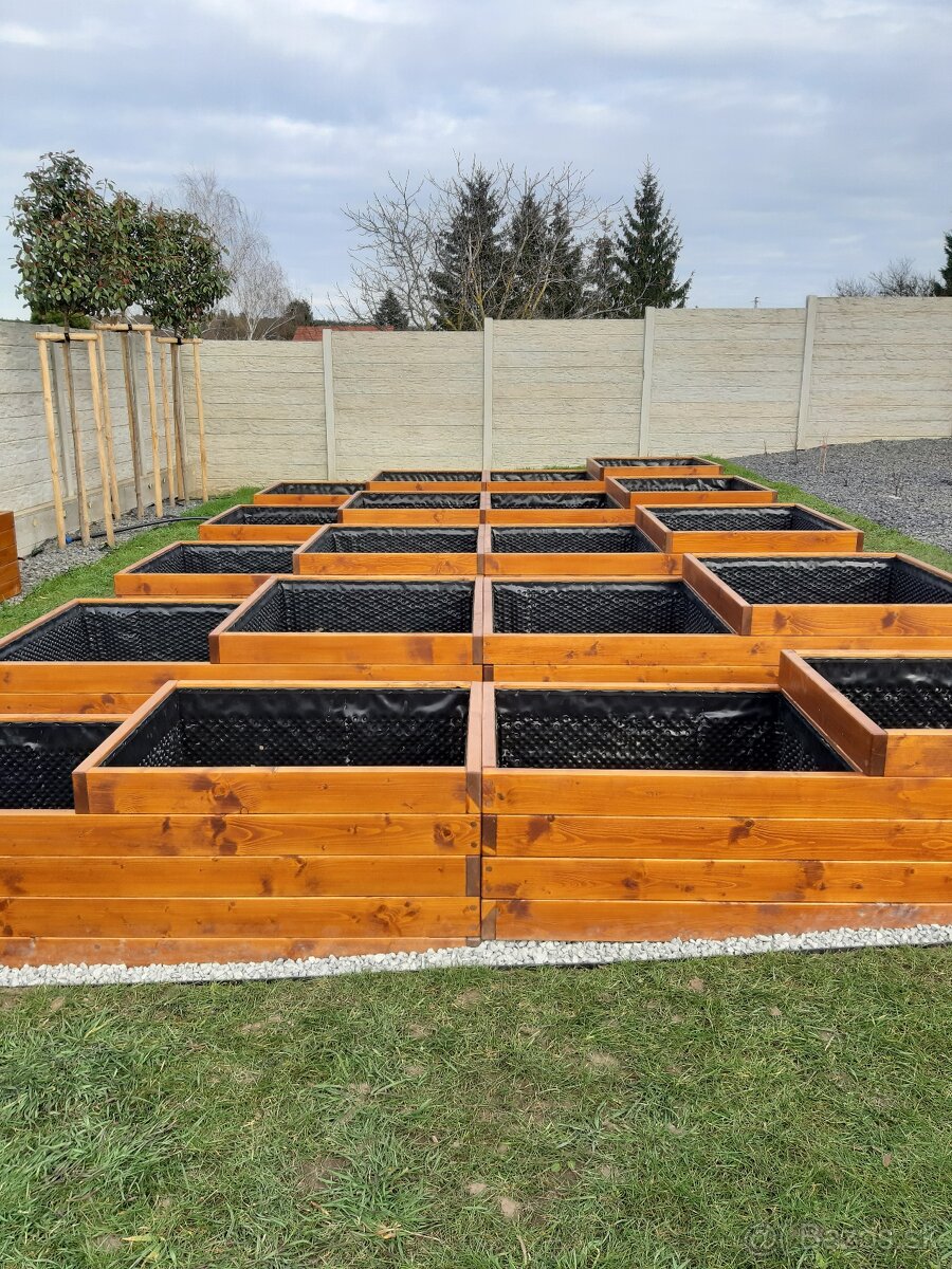 Vyvýšené záhony, vyvýšený záhon, drevený záhon - 2
