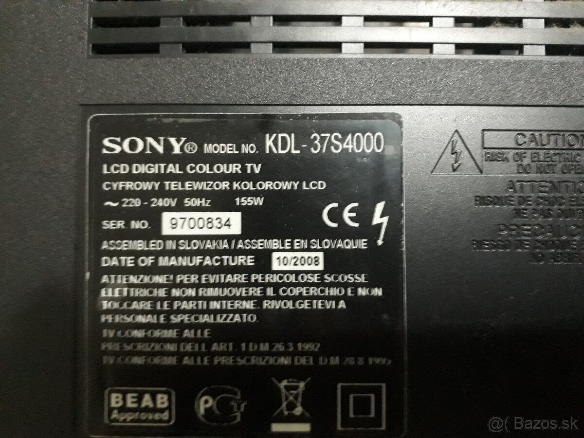Sony KDL37S4000 - 2
