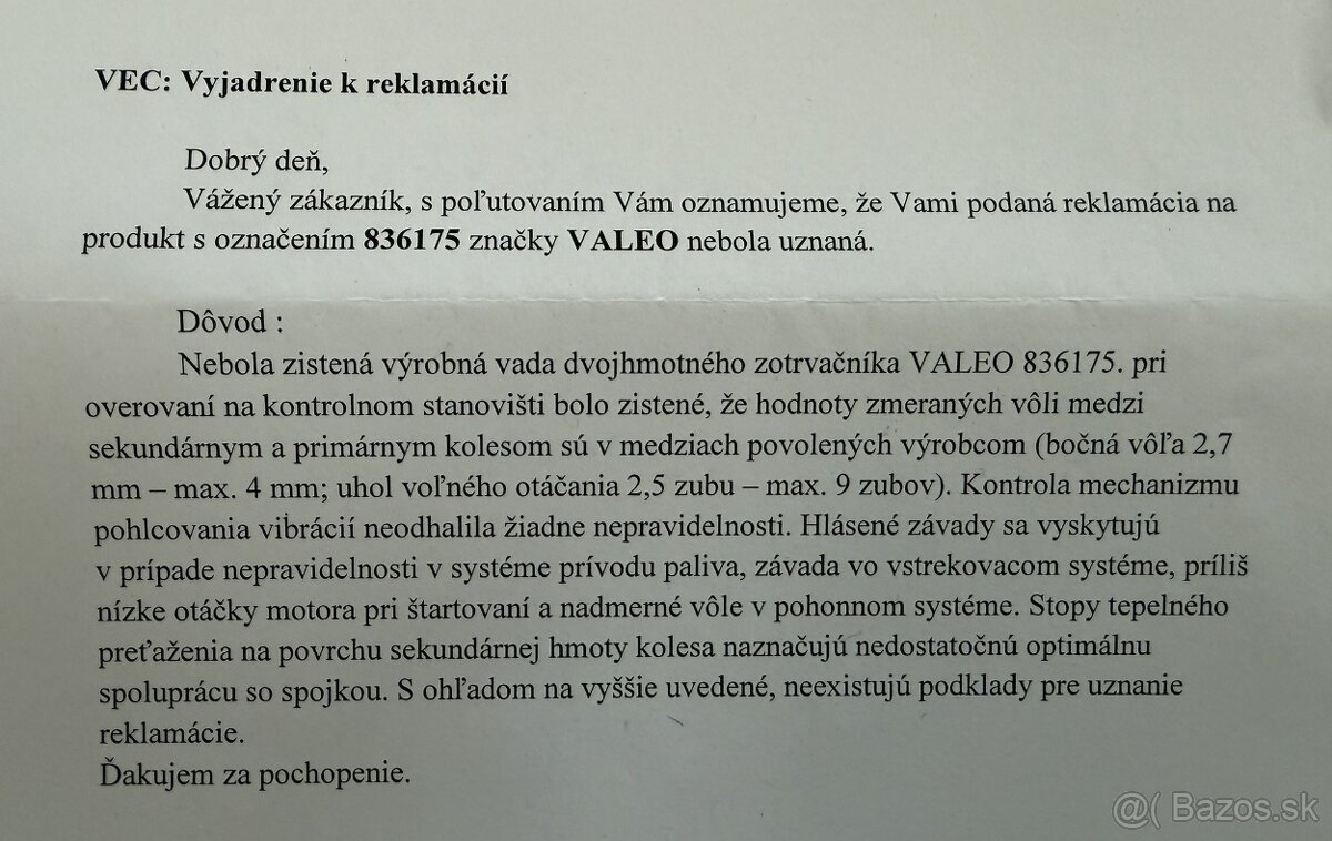 Dvojhmotný zotrvačník Opel - 1.6CDTi - 2