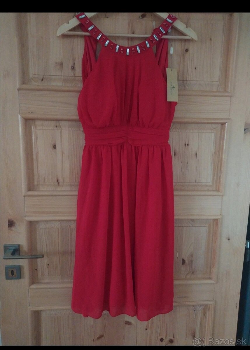 Krátke červené šaty veľ. S - 2