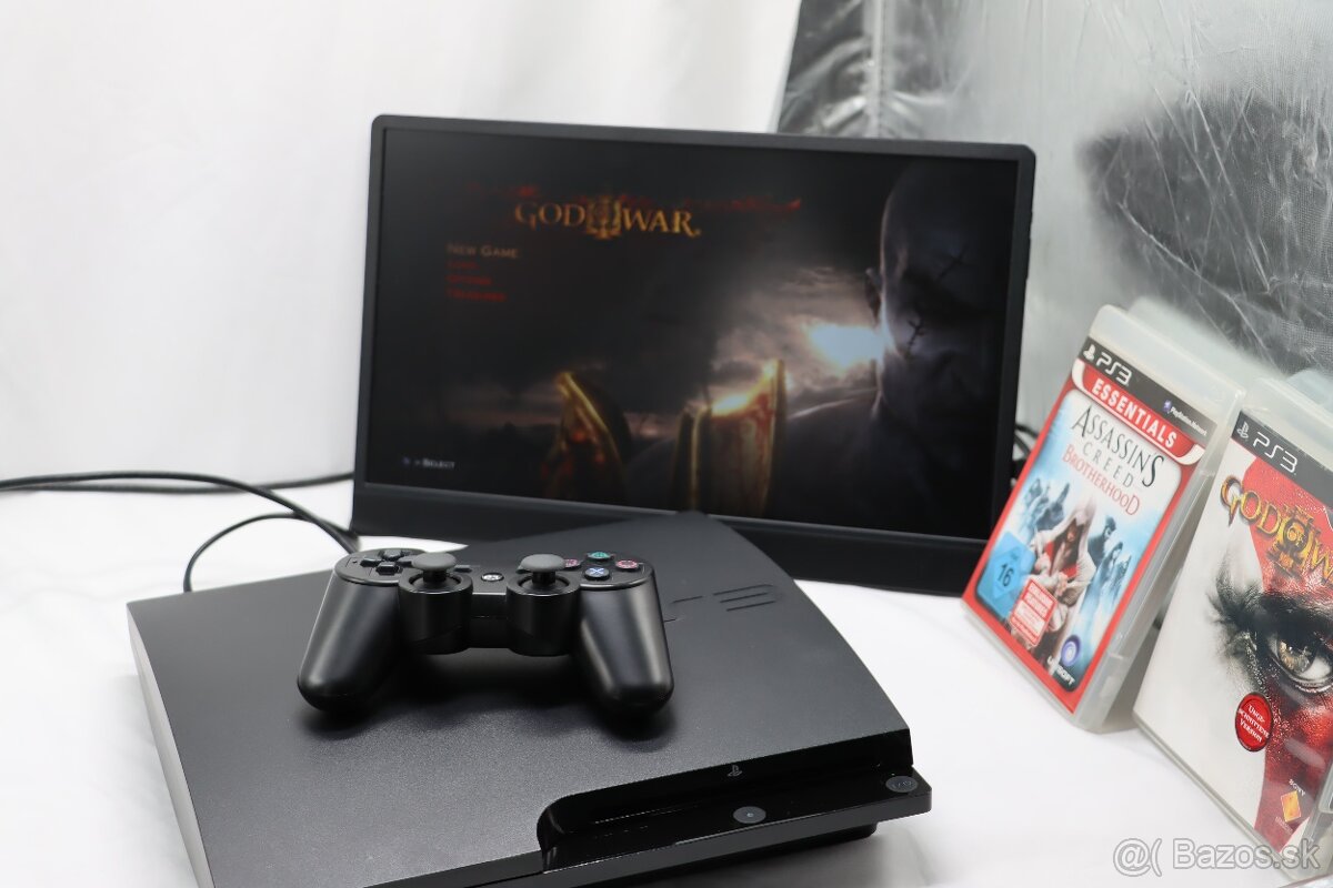 PS3 Slim CECH-3004B 160GB + 2 hry - 2