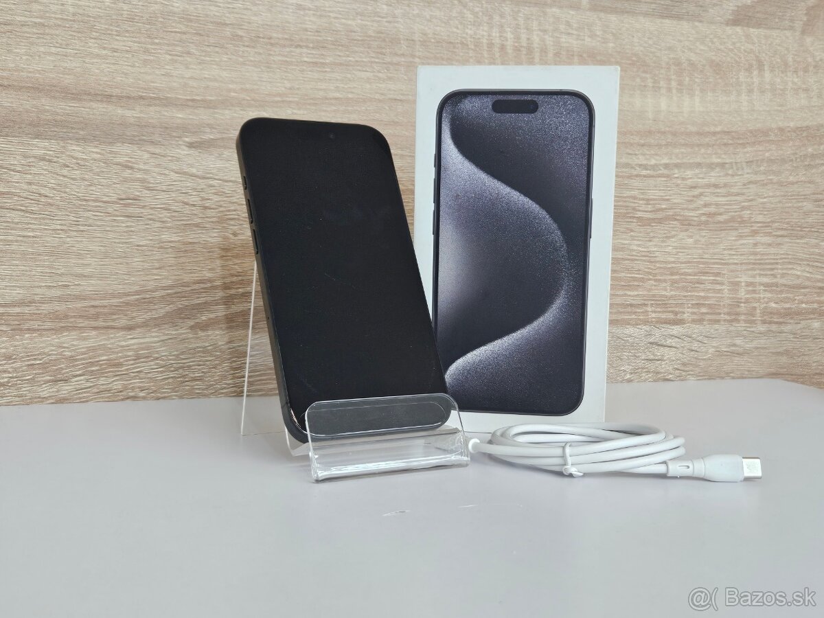 Apple iPhone 15 Pro 128GB Black Titanium | ZÁRUKA 12M - 2