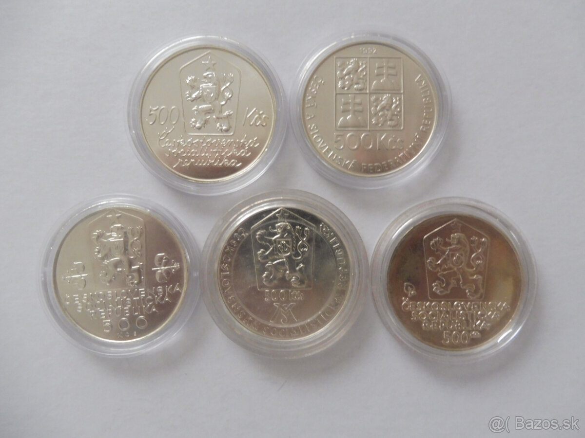 500 Kčs mince Československa - 2