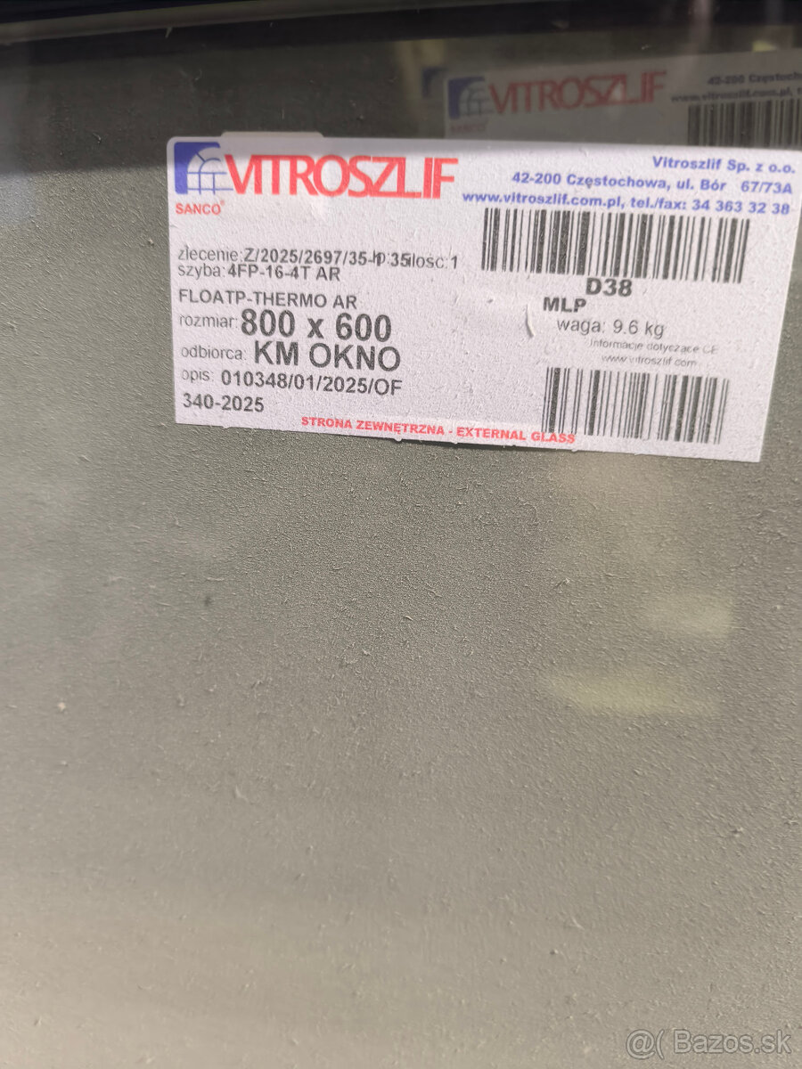 Predám nové nepoužité PVC okná FIX, 7ks - 2