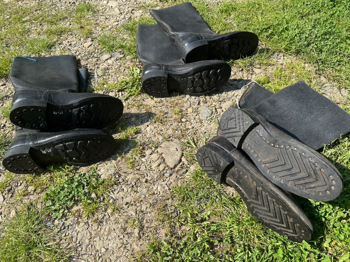 Vojenské sovietske čižmy - kirzové (nové) - 2