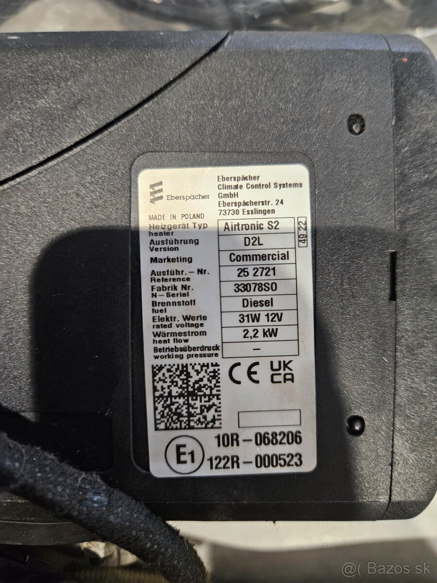 Eberspächer Kúrenie AIRTRONIC S2 Commercial D2L 12V - 2