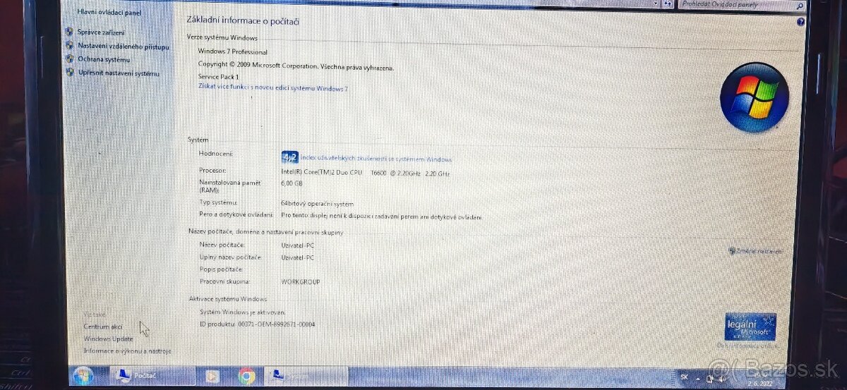 Notebook lenovo g550. 15,6" - 2