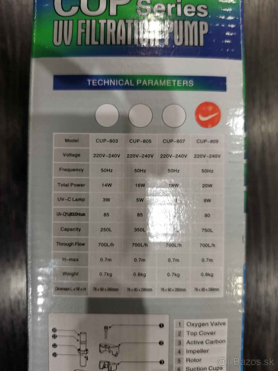 Filter vnútorný s UV lampou - 2