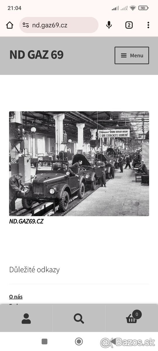 Gaz 69 - blatník na stranu spolujezdce - 2