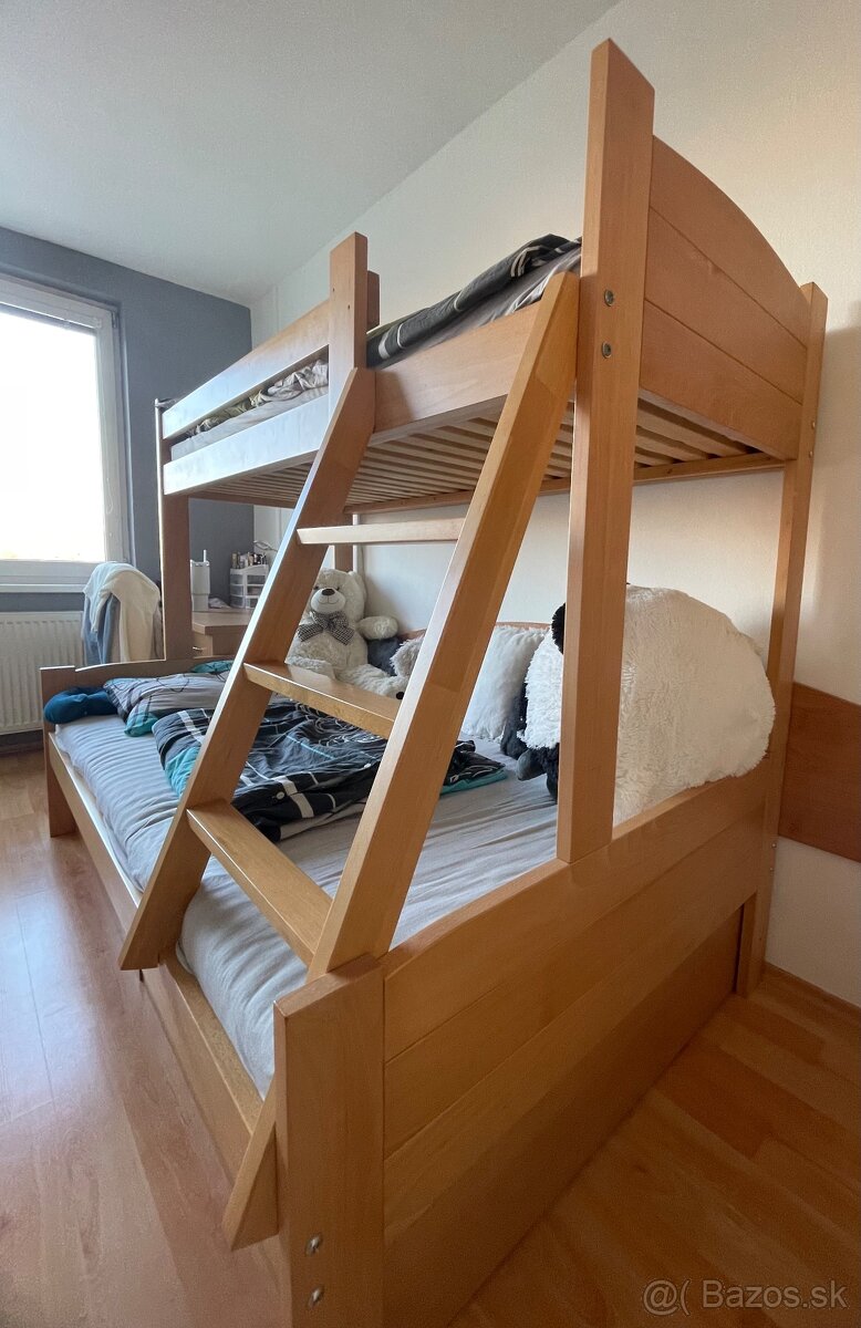Poschodová posteľ z masívu - 2