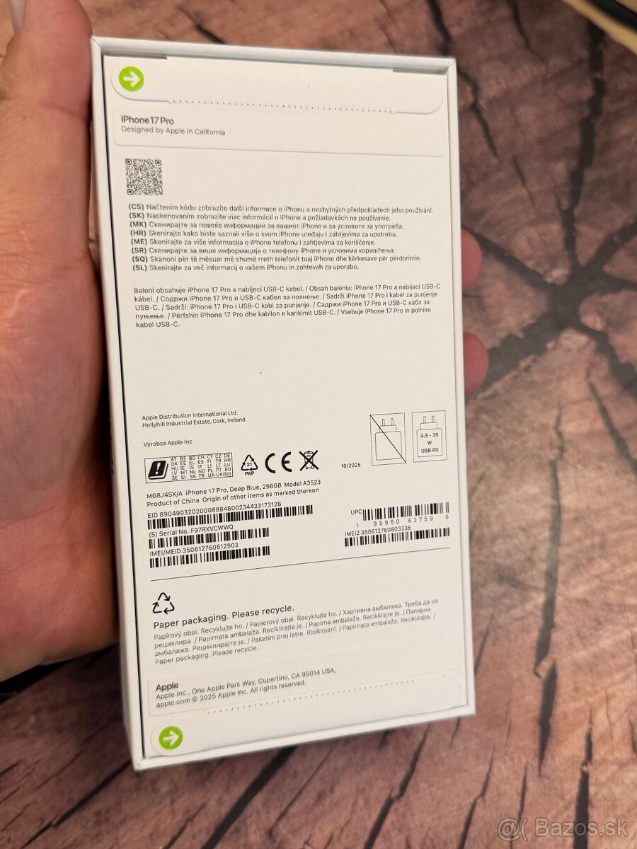 iPhone 17 pro 256 Modrý zabalený záruka - 2