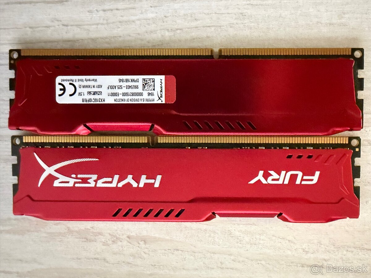 Kingston DDR3 8GB 1600MHz CL10 2ks - 2