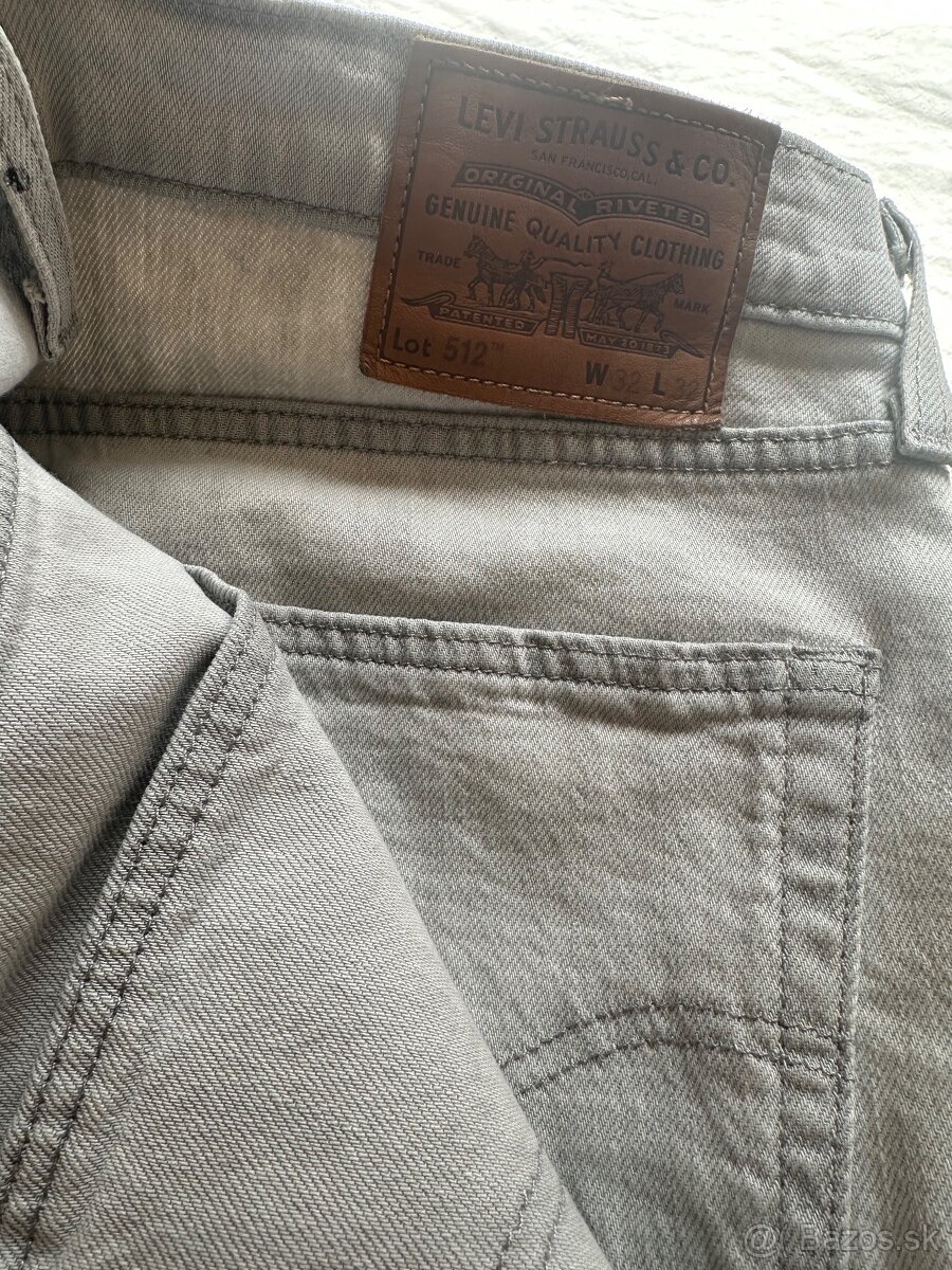 Predám rifle Levi’s 512 W32/L32 - 2