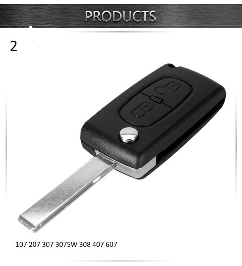 Obal klúča na peugeot alebo citroen z logom - 2